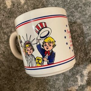 EUC- Patriotic Kids Ceramic Mug